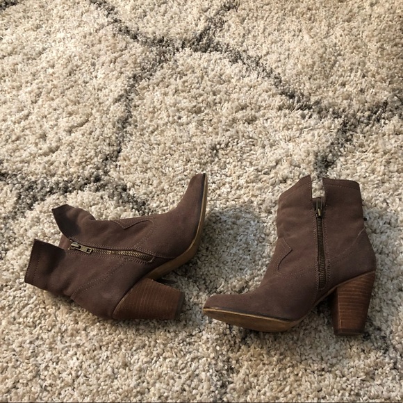 Grey Steve Madden Fringe Bootie - Picture 8 of 8